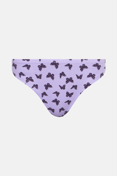 Culotte violette ONLY® à motif papillon.