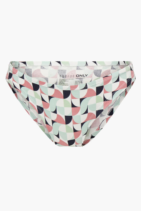 Slip multicolore ONLY avec un motif géométrique rétro.