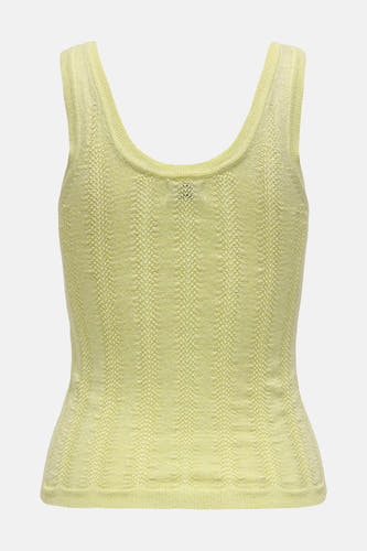 Tête de couleur jaune de JDY, avec une texture fine et un design sans manches.