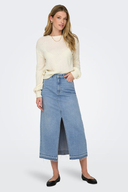 JDYBELLA HW LONG SKIRT DNM NOOS