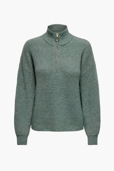 ONLTOKYO SOLID L/S ZIP PULLOVER KNT NOOS
