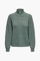 ONLTOKYO SOLID L/S ZIP PULLOVER KNT NOOS
