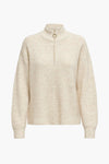 ONLTOKYO SOLID L/S ZIP PULLOVER KNT NOOS