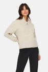ONLTOKYO SOLID L/S ZIP PULLOVER KNT NOOS