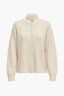 ONLTOKYO SOLID L/S ZIP PULLOVER KNT NOOS