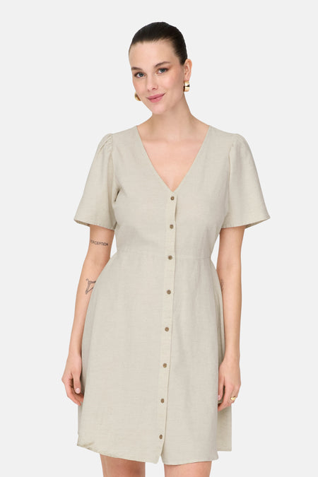 ONLVITA LIFE LINEN S/S SHORT DRESS WVN