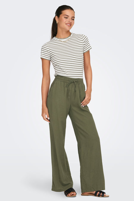 JDYSAY HW LINEN WIDE PANT WVN NOOS