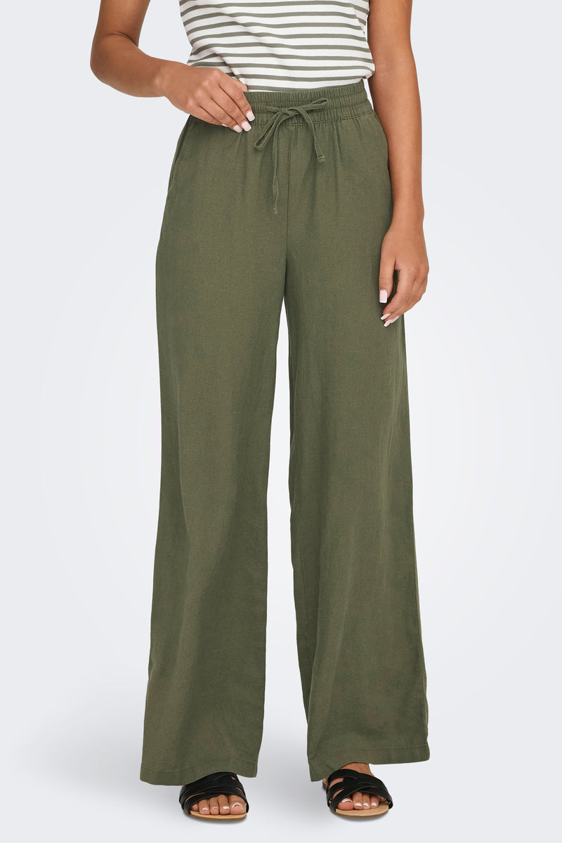 JDYSAY HW LINEN WIDE PANT WVN NOOS