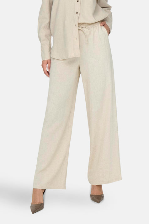 JDYSAY HW LINEN WIDE PANT WVN NOOS