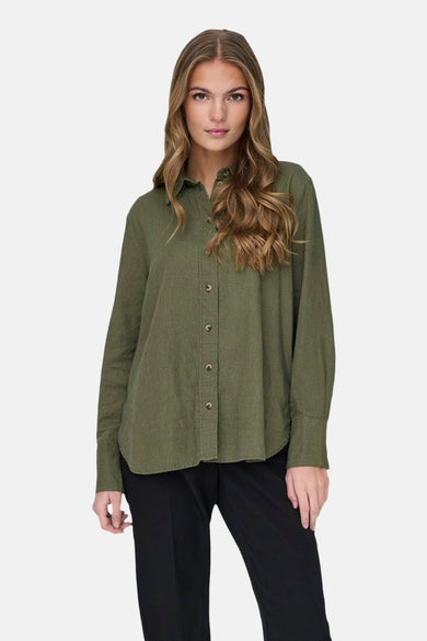 Chemise à manches longues - Kaki