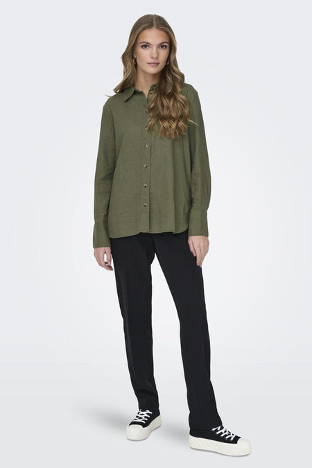 JDYSAY L/S LINEN LOOSE SHIRT WVN NOOS