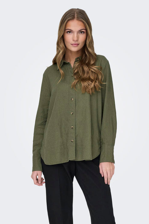 JDYSAY L/S LINEN LOOSE SHIRT WVN NOOS