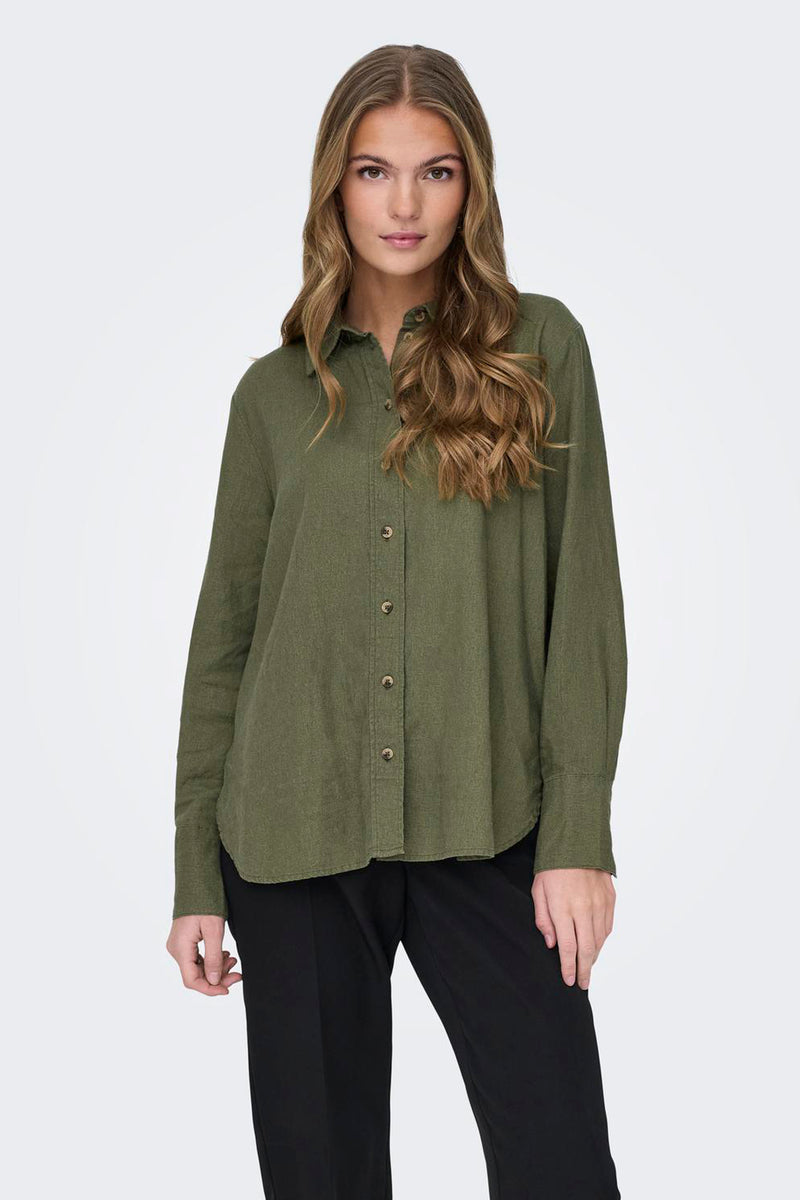 JDYSAY L/S LINEN LOOSE SHIRT WVN NOOS