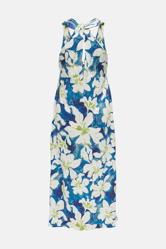 Mouloze blauwe kleedje de ONLY, met een bloemenpatroon.