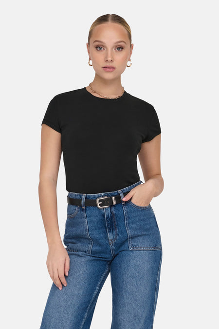 ONLELINA S/S O-NECK SHORT TOP JRS NOOS
