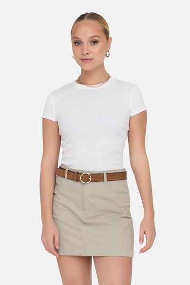 ONLELINA S/S O-NECK SHORT TOP JRS NOOS