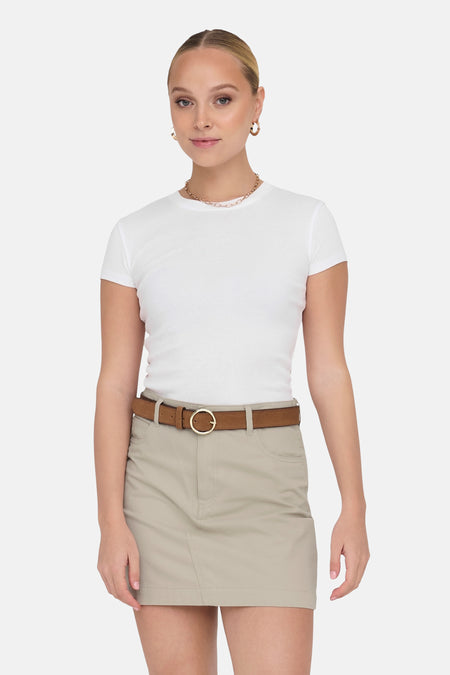 ONLELINA S/S O-NECK SHORT TOP JRS NOOS