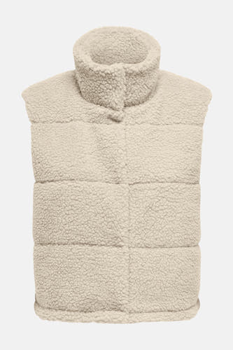 Gilet de corps écru ONLY®, doublé et avec un col haut.