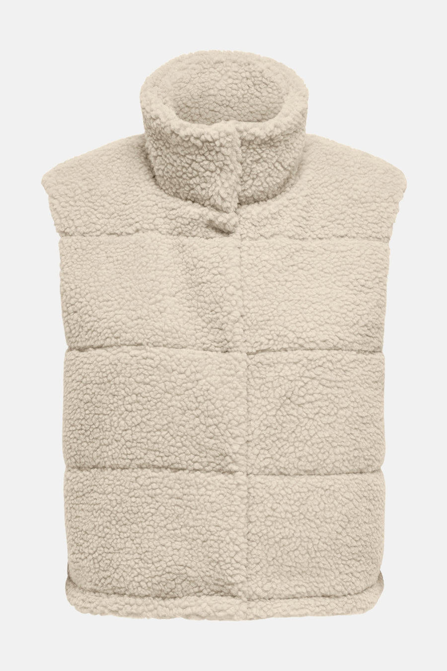 Gilet de corps écru ONLY®, doublé et avec un col haut.