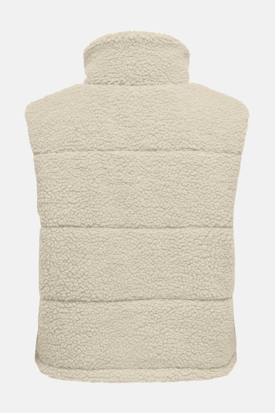 Gilet de corps écru ONLY® avec col et texture tricotée.