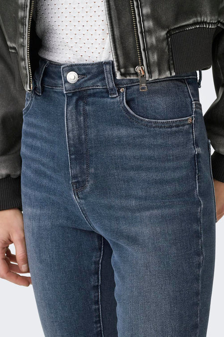 MILA FLARE - blue black denim