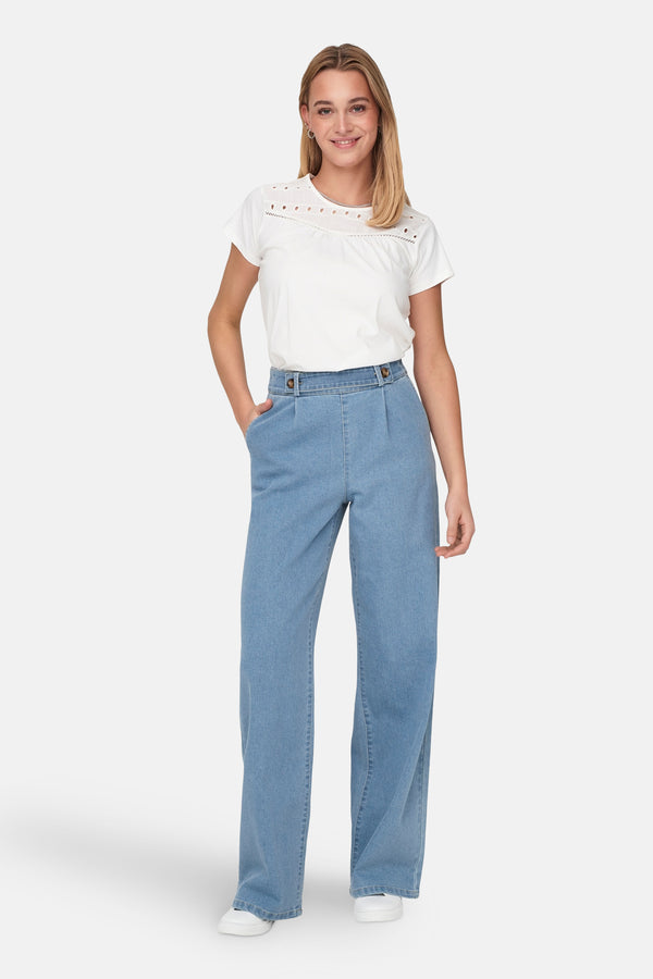 Jeans wide Light blue denim - JDY