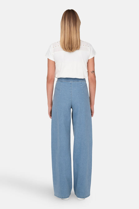 JDYGEGGO HW WIDE JEANS LBD DNM