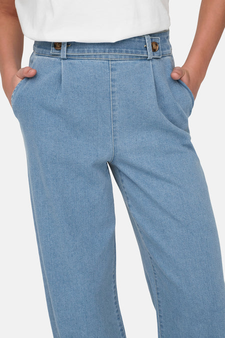 JDYGEGGO HW WIDE JEANS LBD DNM