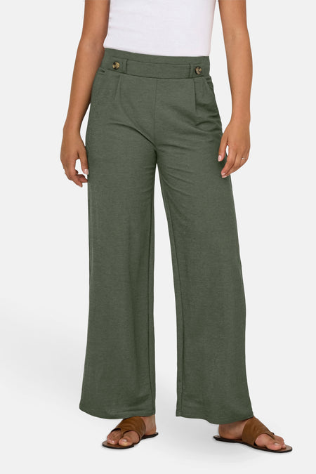 Pantalon JDY, avec des jambes larges et des détails de boutons sur la ceinture.