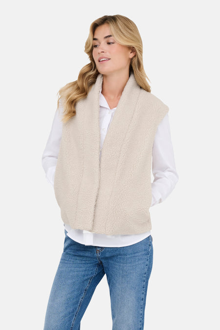 JDYBIRDY LIFE TEDDY OPEN VEST OTW NOOS