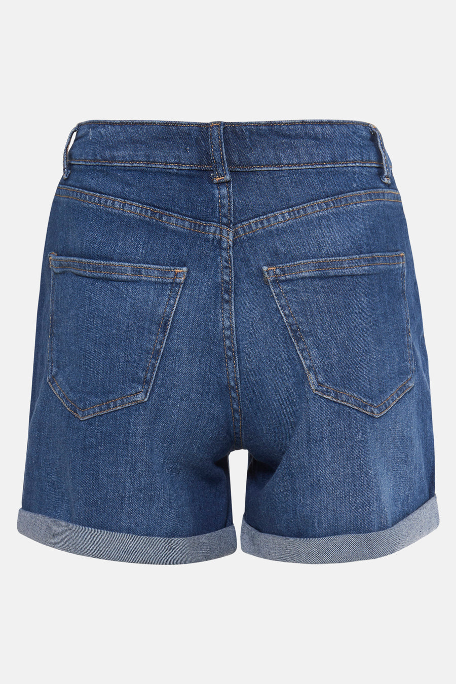 Short blue denim van ONLY, avec des poches rabattues et des poches arrière.