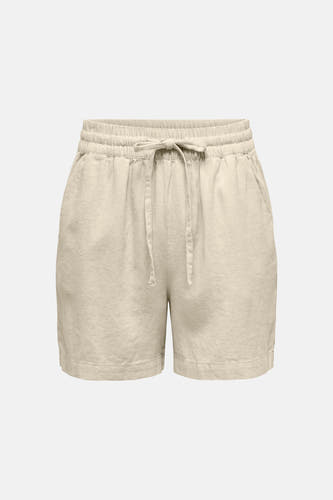 Short beige de JDY, avec cordon de serrage et poches latérales.