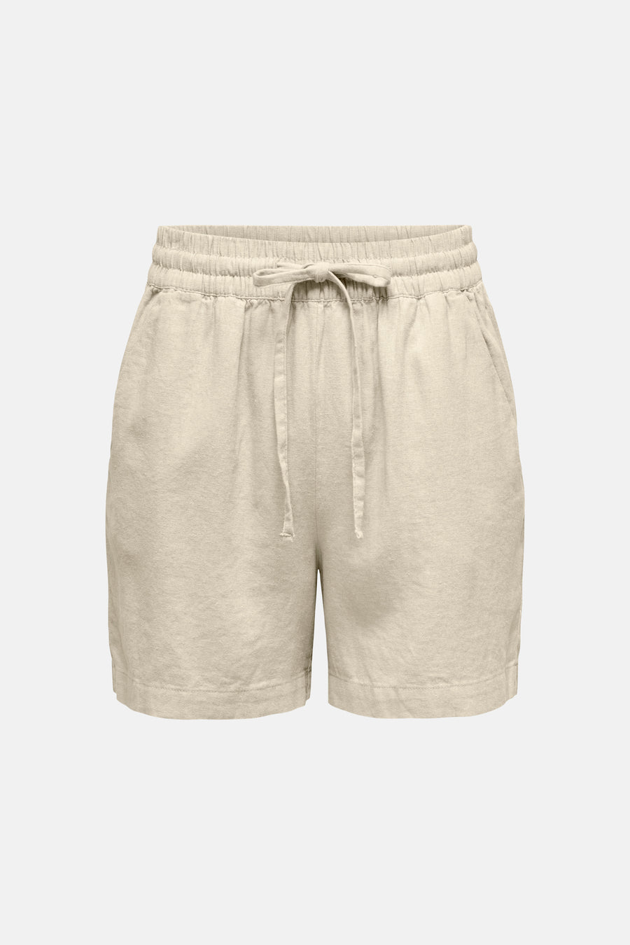 Short beige de JDY, avec cordon de serrage et poches latérales.