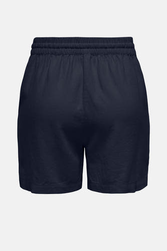 Short bleu marine de JDY, vu de de derrière avec une ceinture élastique.