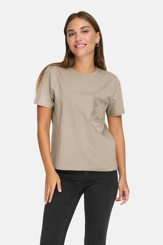 T-shirt à manches courtes - beige - JDY