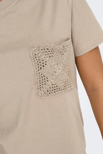 T-shirt à manches courtes - beige - JDY