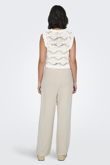ONLSIESTA MW PULL-UP LINEN BL PNT NOOS