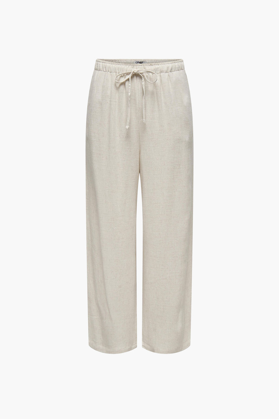 Jean écru de ONLY avec cordon de taille et une légère texture lin.