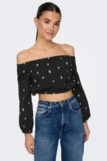 ONLNORA LIFE L/S OFF SHOULDER TOP PTM