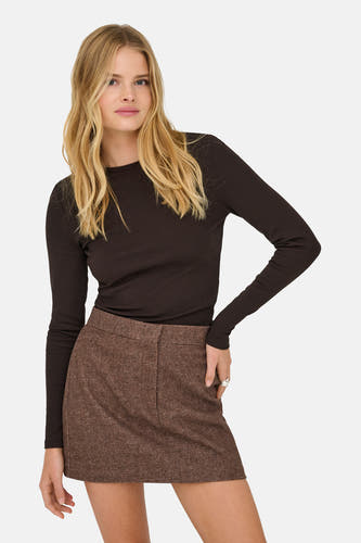 Top uni manche longue brun - ONLY®