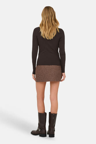 Top uni manche longue brun - ONLY®