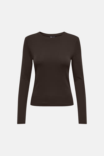 Top uni manche longue brun - ONLY®