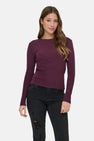 Top uni manche longue mauve - ONLY®