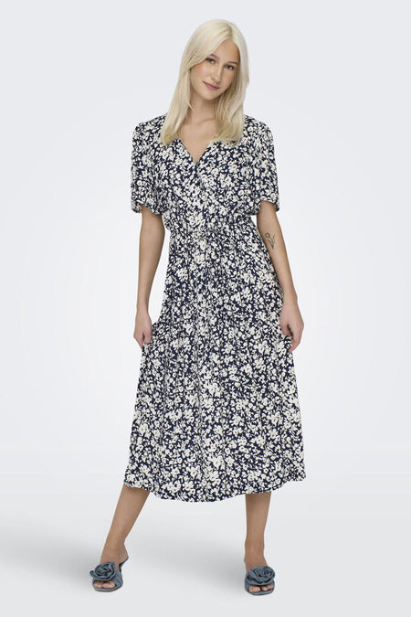 ONLHALIA S/S MIDI DRESS WVN NOOS