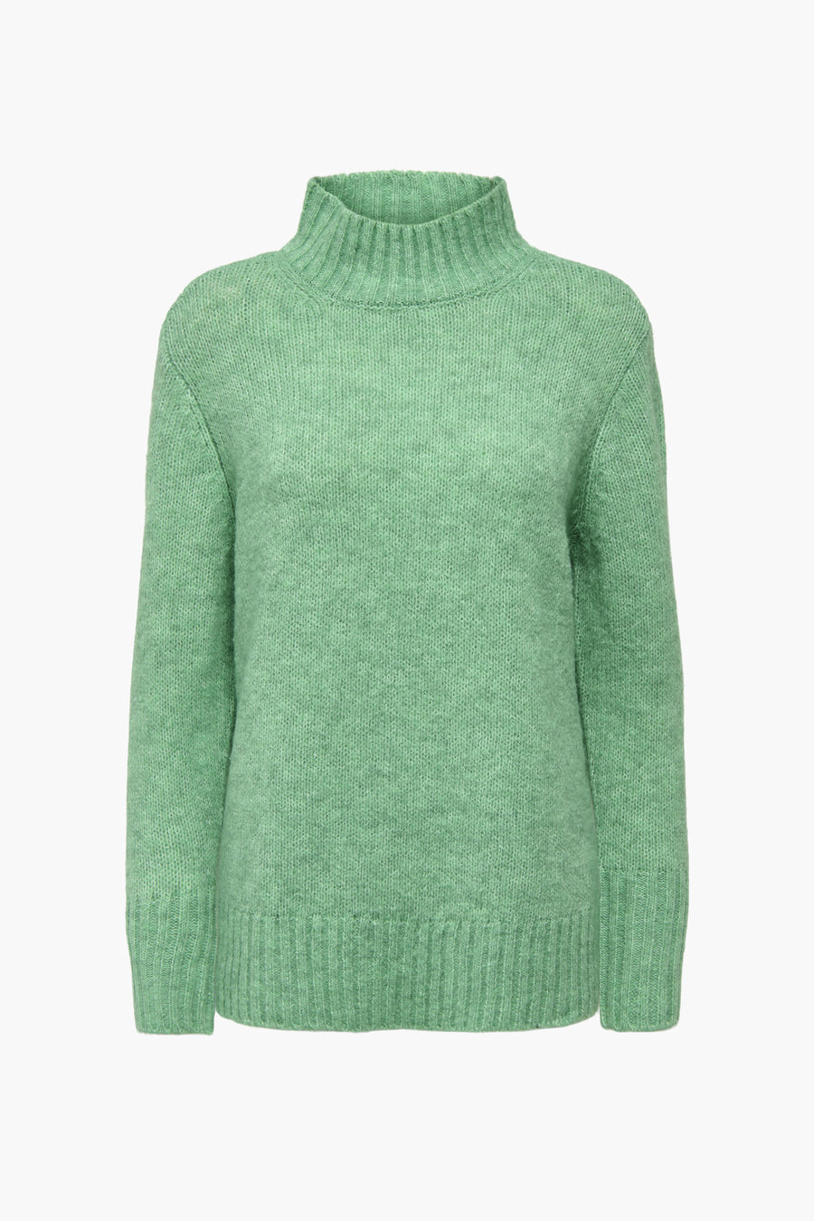 T-shirt vert de collet encolag ONLY ONLY ONLY avec texture texture trure et et manches longues.