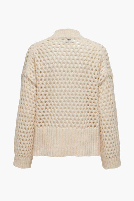 Pull à col roulé - écru