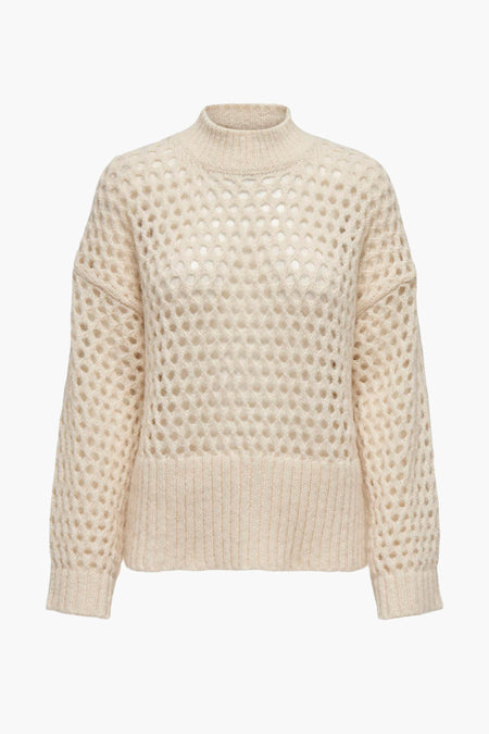 Pull à col roulé - écru