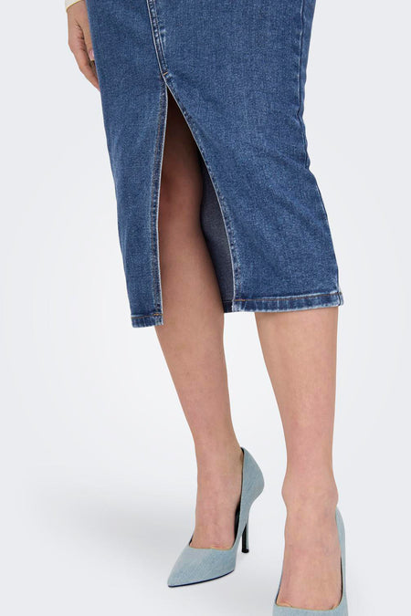 ONLSIRI FRONT SLIT SKIRT DNM GUA NOOS