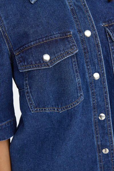 Robes manches courtes Dark blue denim - ONLY®