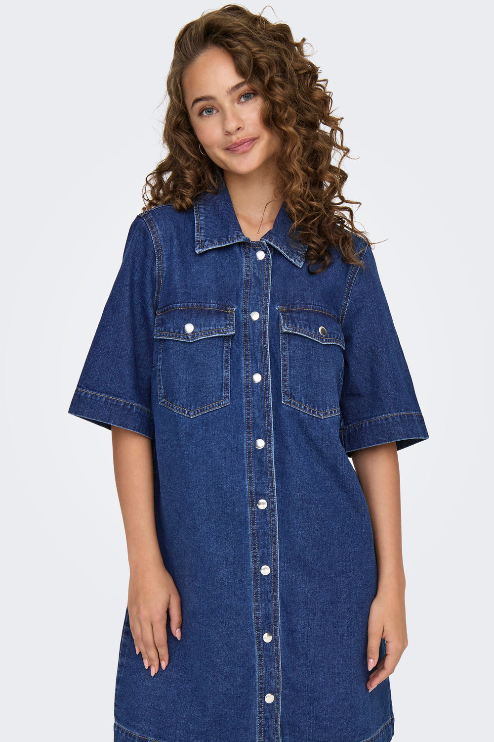 Robes manches courtes Dark blue denim - ONLY®